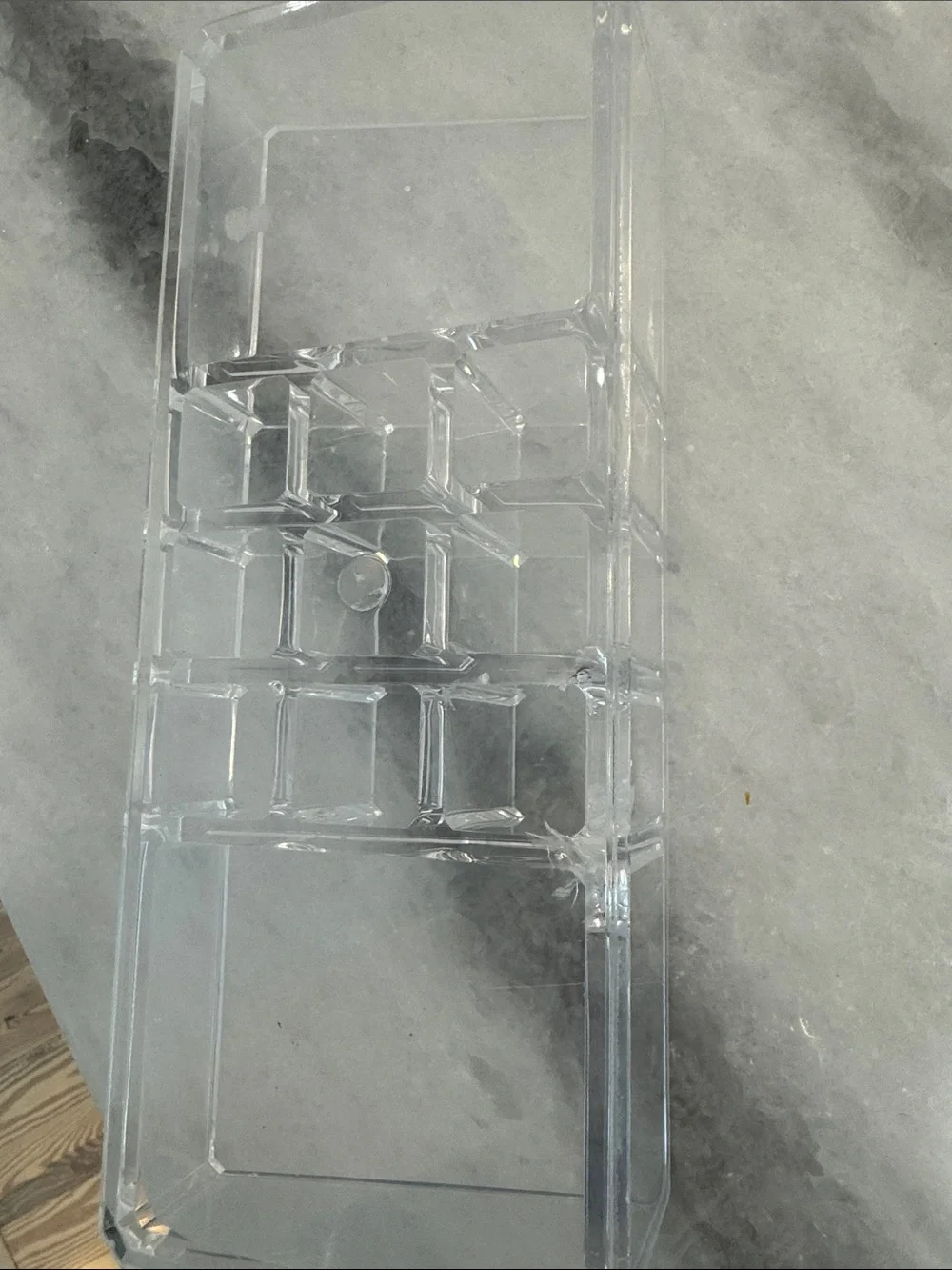 Clear Acrylic Makeup Organizer Tray - Transparent Storage